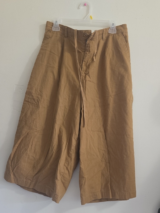 Uniqlo Pants - UNIQLO WIDE LEG CROPPES LINEN PANTS